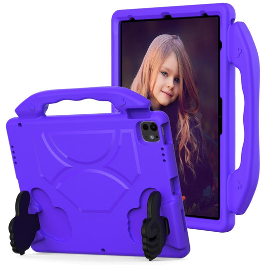 For iPad Pro 12.9 2022 / 2021 / 2020 Children EVA Shockproof Tablet Case with Thumb Bracket(Purple) - iPad Pro 12.9 (2022/2021) Cases by buy2fix | Online Shopping UK | buy2fix