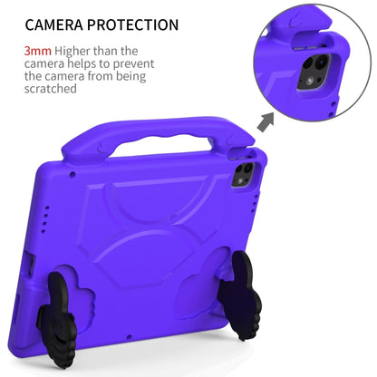 For iPad Pro 12.9 2022 / 2021 / 2020 Children EVA Shockproof Tablet Case with Thumb Bracket(Purple) - iPad Pro 12.9 (2022/2021) Cases by buy2fix | Online Shopping UK | buy2fix
