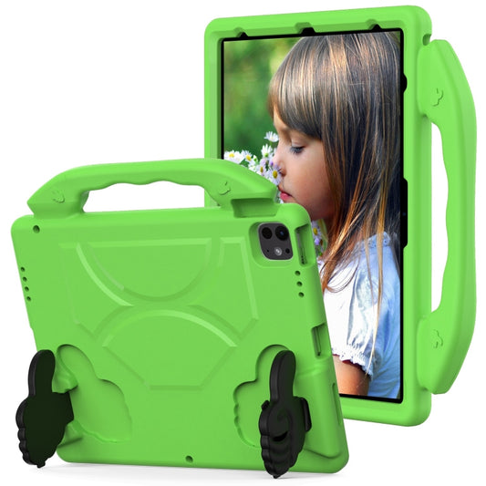 For iPad Pro 12.9 2022 / 2021 / 2020 Children EVA Shockproof Tablet Case with Thumb Bracket(Green) - iPad Pro 12.9 (2022/2021) Cases by buy2fix | Online Shopping UK | buy2fix
