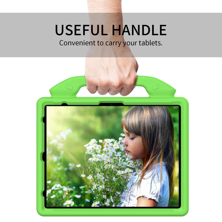 For iPad Pro 12.9 2022 / 2021 / 2020 Children EVA Shockproof Tablet Case with Thumb Bracket(Green) - iPad Pro 12.9 (2022/2021) Cases by buy2fix | Online Shopping UK | buy2fix
