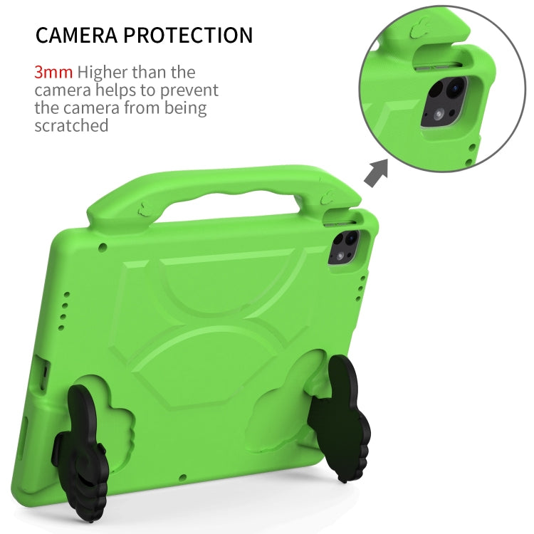 For iPad Pro 12.9 2022 / 2021 / 2020 Children EVA Shockproof Tablet Case with Thumb Bracket(Green) - iPad Pro 12.9 (2022/2021) Cases by buy2fix | Online Shopping UK | buy2fix