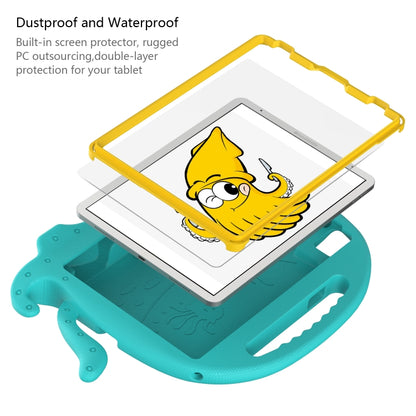 For iPad Air 11 2025 / 2024 Octopus Style EVA Hybrid PC Shockproof Tablet Case with Strap(Glacial Green) by buy2fix