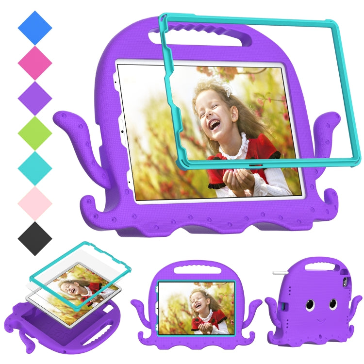 For iPad Air 11 2025 / 2024 Octopus Style EVA Hybrid PC Shockproof Tablet Case with Strap(Purple) by buy2fix