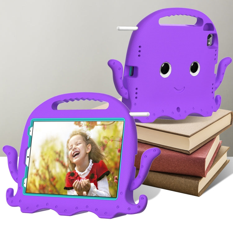 For iPad Air 11 2025 / 2024 Octopus Style EVA Hybrid PC Shockproof Tablet Case with Strap(Purple) by buy2fix