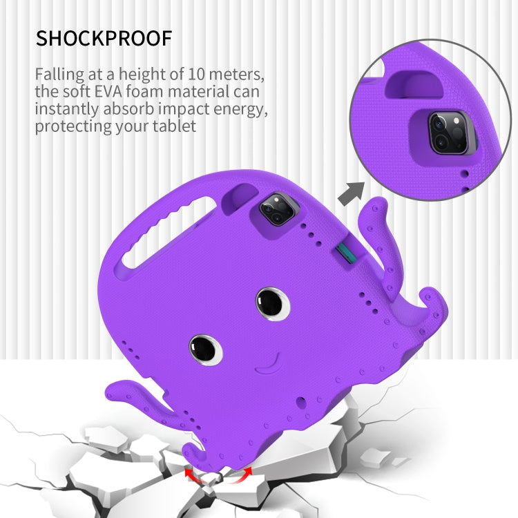 For iPad Air 11 2025 / 2024 Octopus Style EVA Hybrid PC Shockproof Tablet Case with Strap(Purple) by buy2fix