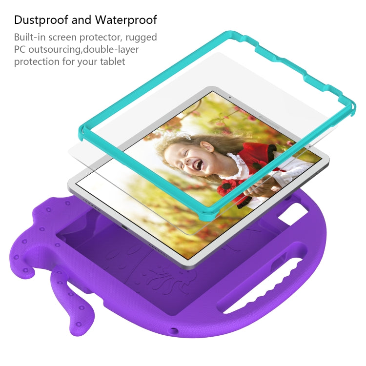 For iPad Air 11 2025 / 2024 Octopus Style EVA Hybrid PC Shockproof Tablet Case with Strap(Purple) by buy2fix
