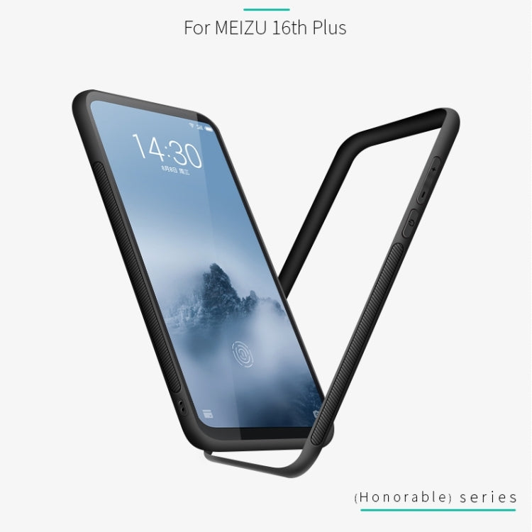 PINWUYO Shockproof Waterproof Full Coverage PC + TPU + Skin Protective Case for Meizu 16 Plus(Black) - Meizu by PINWUYO | Online Shopping UK | buy2fix