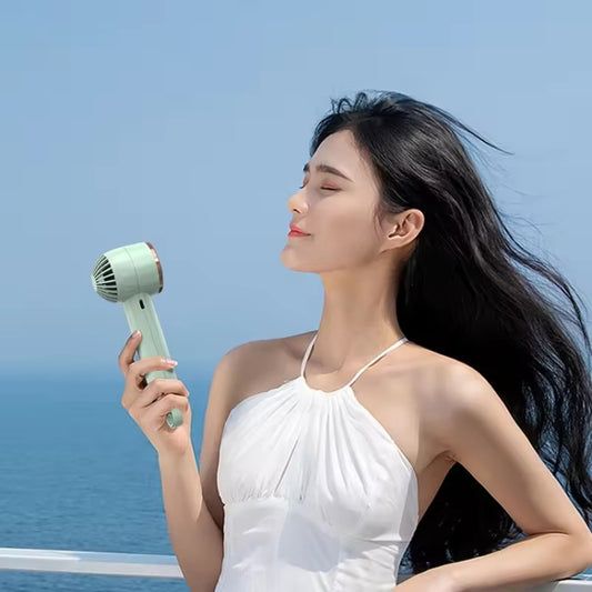 CL02 Outdoor Summer Cooler Cooling Effect Handheld Fan USB Semiconductor Fan(Green) by buy2fix