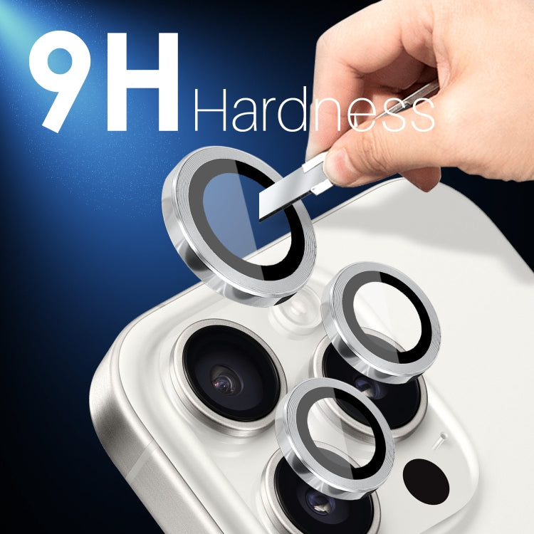 For iPhone 15 / 15 Plus / 14 / 14 Plus NORTHJO 3 Set 6pcs Camera Lens Protector Cover Metal Ring Film(Silver) - iPhone 15 Tempered Glass by NORTHJO | Online Shopping UK | buy2fix