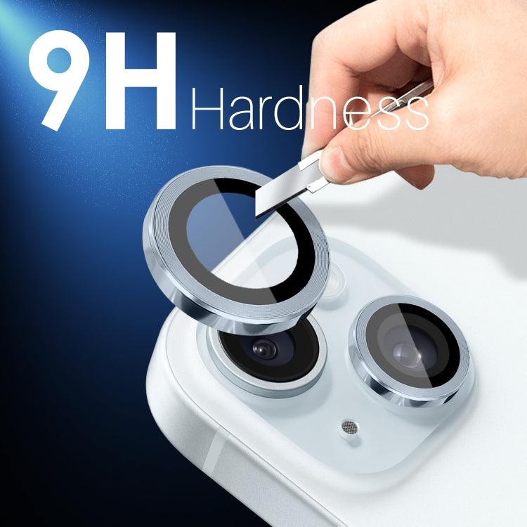 For iPhone 15 / 15 Plus / 14 / 14 Plus NORTHJO 3 Set 6pcs Camera Lens Protector Cover Metal Ring Film(Blue) - iPhone 15 Tempered Glass by NORTHJO | Online Shopping UK | buy2fix