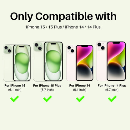 For iPhone 15 / 15 Plus / 14 / 14 Plus NORTHJO 3 Set 6pcs Camera Lens Protector Cover Metal Ring Film(Green) - iPhone 15 Tempered Glass by NORTHJO | Online Shopping UK | buy2fix