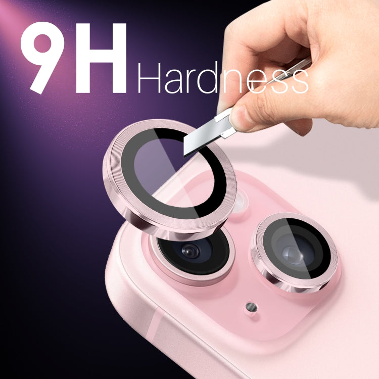 For iPhone 15 / 15 Plus / 14 / 14 Plus NORTHJO 3 Set 6pcs Camera Lens Protector Cover Metal Ring Film(Pink) - iPhone 15 Tempered Glass by NORTHJO | Online Shopping UK | buy2fix