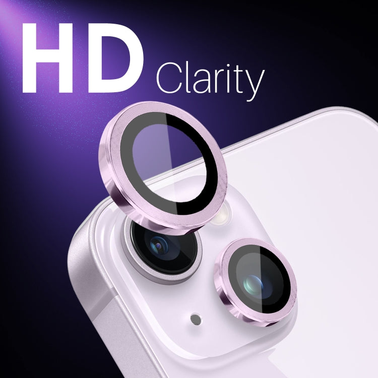 For iPhone 15 / 15 Plus / 14 / 14 Plus NORTHJO 3 Set 6pcs Camera Lens Protector Cover Metal Ring Film(Purple) - iPhone 15 Tempered Glass by NORTHJO | Online Shopping UK | buy2fix