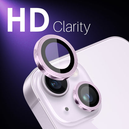 For iPhone 15 / 15 Plus / 14 / 14 Plus NORTHJO 3 Set 6pcs Camera Lens Protector Cover Metal Ring Film(Purple) - iPhone 15 Tempered Glass by NORTHJO | Online Shopping UK | buy2fix