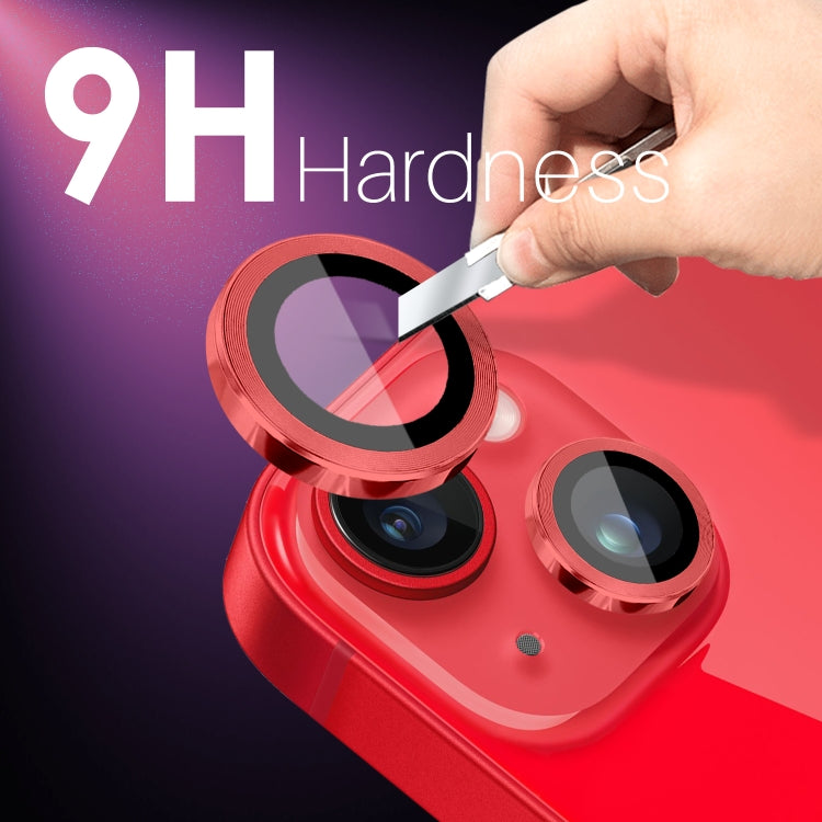 For iPhone 15 / 15 Plus / 14 / 14 Plus NORTHJO 3 Set 6pcs Camera Lens Protector Cover Metal Ring Film(Red) - iPhone 15 Tempered Glass by NORTHJO | Online Shopping UK | buy2fix