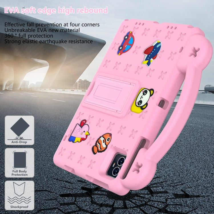 For Teclast M50 HD 10.1 / M50 Pro 10.1 2023 Handle Kickstand Children EVA Shockproof Tablet Case(Pink) - Teclast by buy2fix | Online Shopping UK | buy2fix