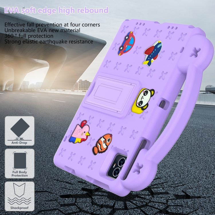 For Teclast M50 HD 10.1 / M50 Pro 10.1 2023 Handle Kickstand Children EVA Shockproof Tablet Case(Light Purple) - Teclast by buy2fix | Online Shopping UK | buy2fix