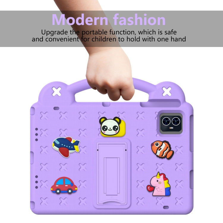 For Teclast M50 HD 10.1 / M50 Pro 10.1 2023 Handle Kickstand Children EVA Shockproof Tablet Case(Light Purple) - Teclast by buy2fix | Online Shopping UK | buy2fix