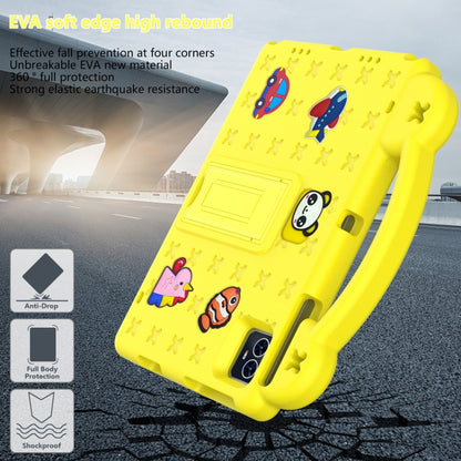 For Teclast M50 HD 10.1 / M50 Pro 10.1 2023 Handle Kickstand Children EVA Shockproof Tablet Case(Yellow) - Teclast by buy2fix | Online Shopping UK | buy2fix