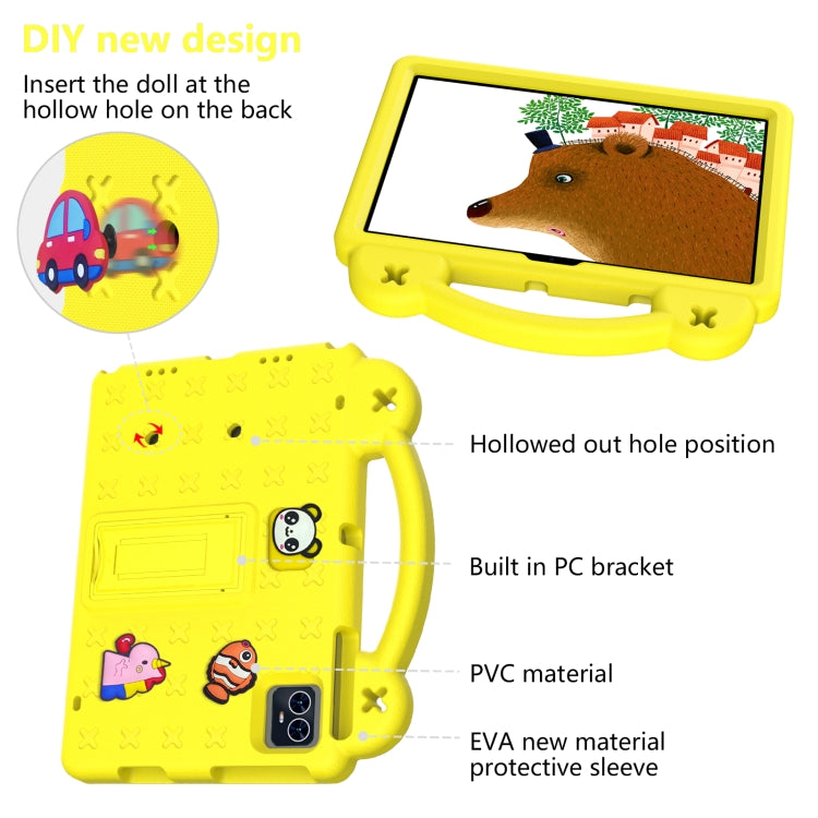 For Teclast M50 HD 10.1 / M50 Pro 10.1 2023 Handle Kickstand Children EVA Shockproof Tablet Case(Yellow) - Teclast by buy2fix | Online Shopping UK | buy2fix