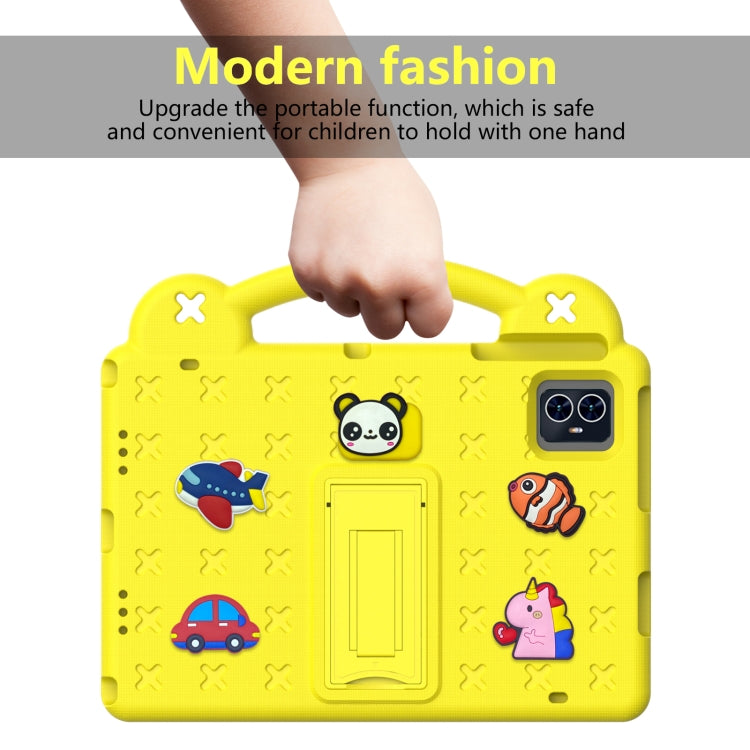 For Teclast M50 HD 10.1 / M50 Pro 10.1 2023 Handle Kickstand Children EVA Shockproof Tablet Case(Yellow) - Teclast by buy2fix | Online Shopping UK | buy2fix