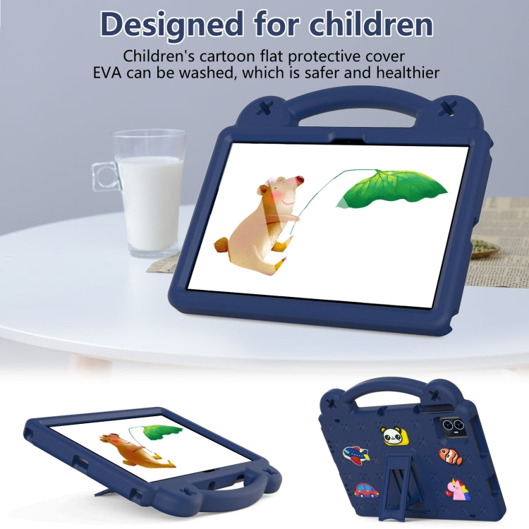 For Teclast M50 HD 10.1 / M50 Pro 10.1 2023 Handle Kickstand Children EVA Shockproof Tablet Case(Navy Blue) - Teclast by buy2fix | Online Shopping UK | buy2fix