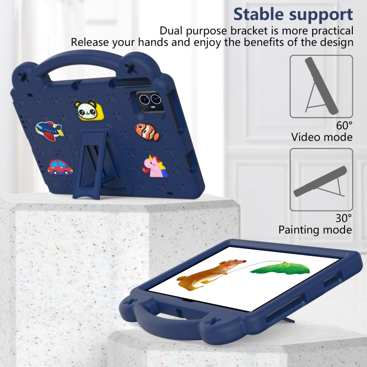 For Teclast M50 HD 10.1 / M50 Pro 10.1 2023 Handle Kickstand Children EVA Shockproof Tablet Case(Navy Blue) - Teclast by buy2fix | Online Shopping UK | buy2fix
