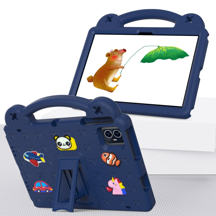 For Teclast M50 HD 10.1 / M50 Pro 10.1 2023 Handle Kickstand Children EVA Shockproof Tablet Case(Navy Blue) - Teclast by buy2fix | Online Shopping UK | buy2fix