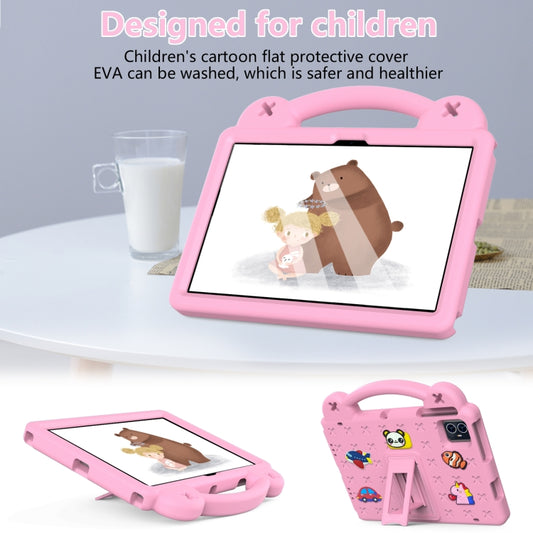 For Walmart ONN 10.1 Gen4 2024 Handle Kickstand Children EVA Shockproof Tablet Case(Pink) by buy2fix