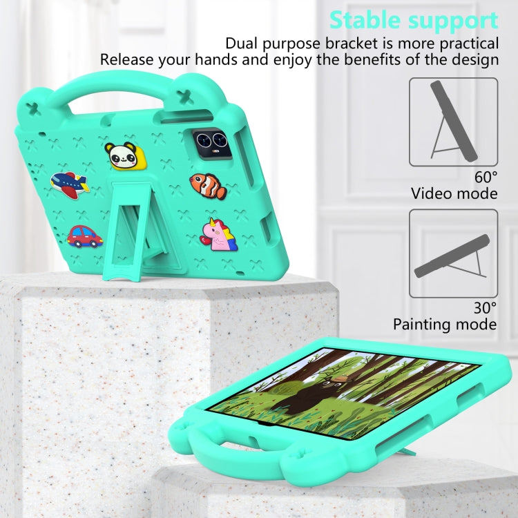 For Walmart ONN 10.1 Gen4 2024 Handle Kickstand Children EVA Shockproof Tablet Case(Mint Green) - Others by buy2fix | Online Shopping UK | buy2fix