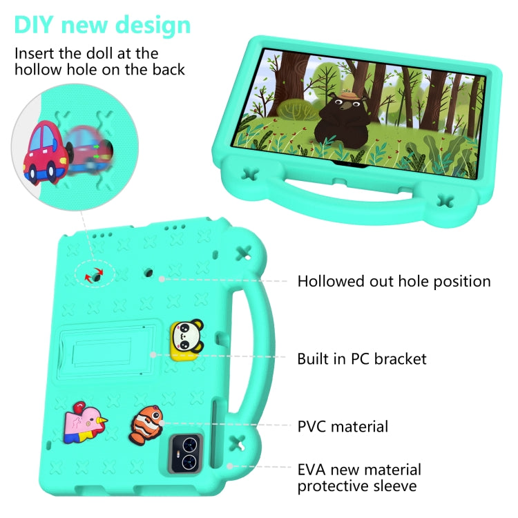 For Walmart ONN 10.1 Gen4 2024 Handle Kickstand Children EVA Shockproof Tablet Case(Mint Green) - Others by buy2fix | Online Shopping UK | buy2fix