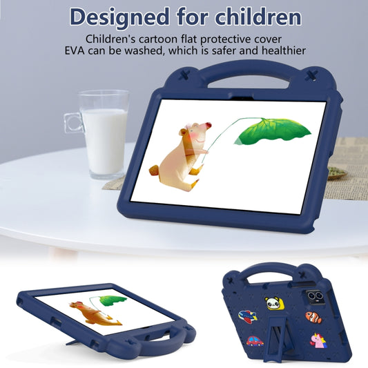 For Walmart ONN 10.1 Gen4 2024 Handle Kickstand Children EVA Shockproof Tablet Case(Navy Blue) by buy2fix