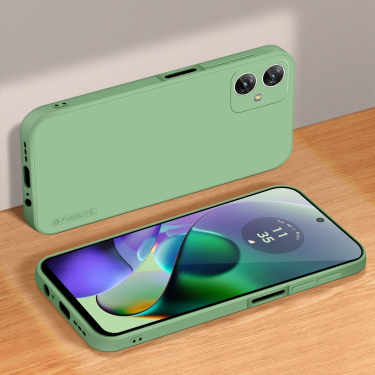 For Motorola Moto G54 5G PINWUYO Sense Series Liquid Silicone TPU Phone Case(Green) - Motorola Cases by PINWUYO | Online Shopping UK | buy2fix