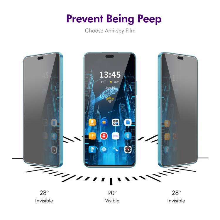For Honor 400 Lite Global 5pcs ENKAY Hat-Prince 28 Degree Anti-peeping Privacy Tempered Glass Film - Honor Tempered Glass by ENKAY | Online Shopping UK | buy2fix