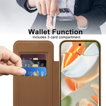 For Google Pixel 9 Shield MagSafe RFID Anti-theft Leather Phone Case(Brown) by buy2fix