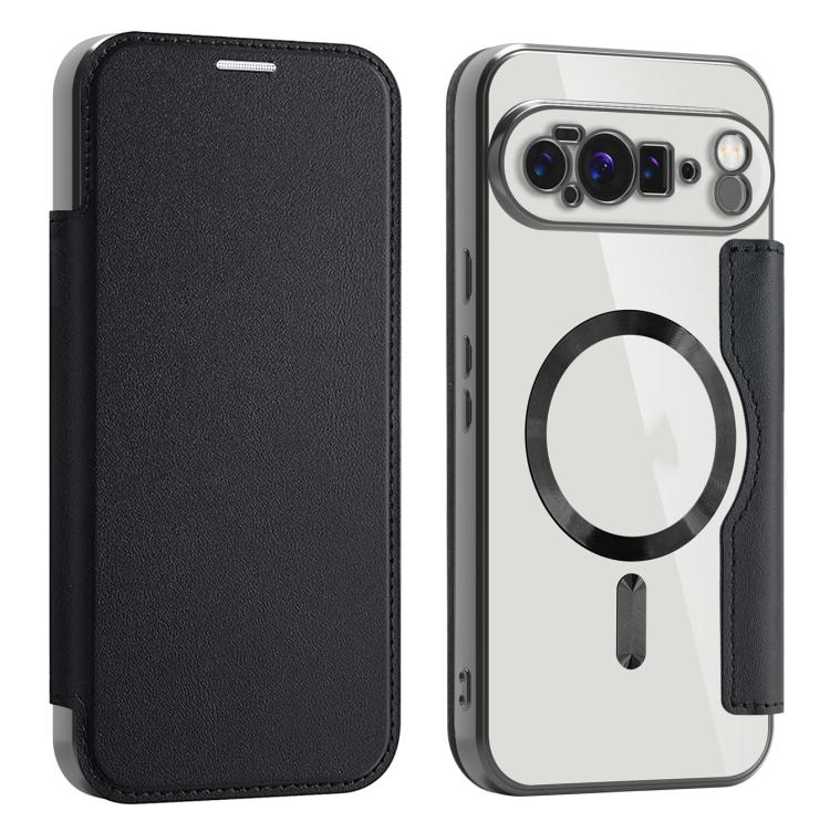 For Google Pixel 10 Pro XL Shield MagSafe RFID Anti-theft Leather Phone Case(Black) - Google Cases by buy2fix | Online Shopping UK | buy2fix