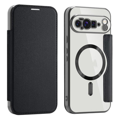 For Google Pixel 10 Pro XL Shield MagSafe RFID Anti-theft Leather Phone Case(Black) - Google Cases by buy2fix | Online Shopping UK | buy2fix