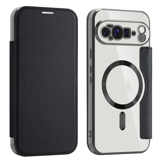 For Google Pixel 10 Pro XL Shield MagSafe RFID Anti-theft Leather Phone Case(Black) - Google Cases by buy2fix | Online Shopping UK | buy2fix