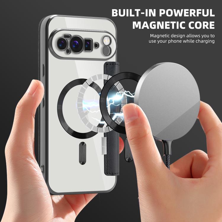 For Google Pixel 10 Pro XL Shield MagSafe RFID Anti-theft Leather Phone Case(Black) - Google Cases by buy2fix | Online Shopping UK | buy2fix