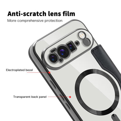 For Google Pixel 10 Pro XL Shield MagSafe RFID Anti-theft Leather Phone Case(Black) - Google Cases by buy2fix | Online Shopping UK | buy2fix