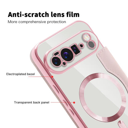 For Google Pixel 10 Pro XL Shield MagSafe RFID Anti-theft Leather Phone Case(Pink) - Google Cases by buy2fix | Online Shopping UK | buy2fix