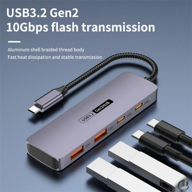 T-508 4-in-1 Type-C Docking Station USB 3.2 Hub Notebook Tablet Smartphone Splitter Converter - USB HUB by buy2fix | Online Shopping UK | buy2fix