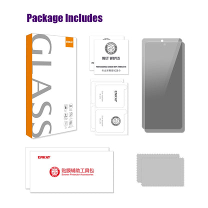 For OPPO F23 2pcs ENKAY Hat-Prince 28 Degree Anti-peeping Privacy Tempered Glass Film - OPPO Tempered Glass by ENKAY | Online Shopping UK | buy2fix