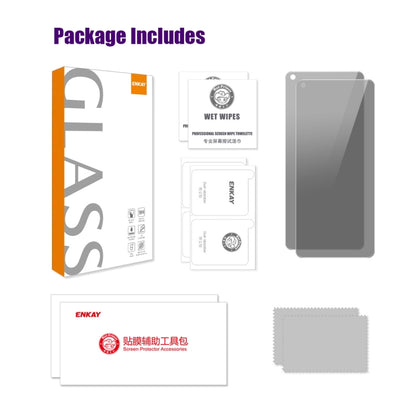 For OPPO K10x 2pcs ENKAY Hat-Prince 28 Degree Anti-peeping Privacy Tempered Glass Film - OPPO Tempered Glass by ENKAY | Online Shopping UK | buy2fix