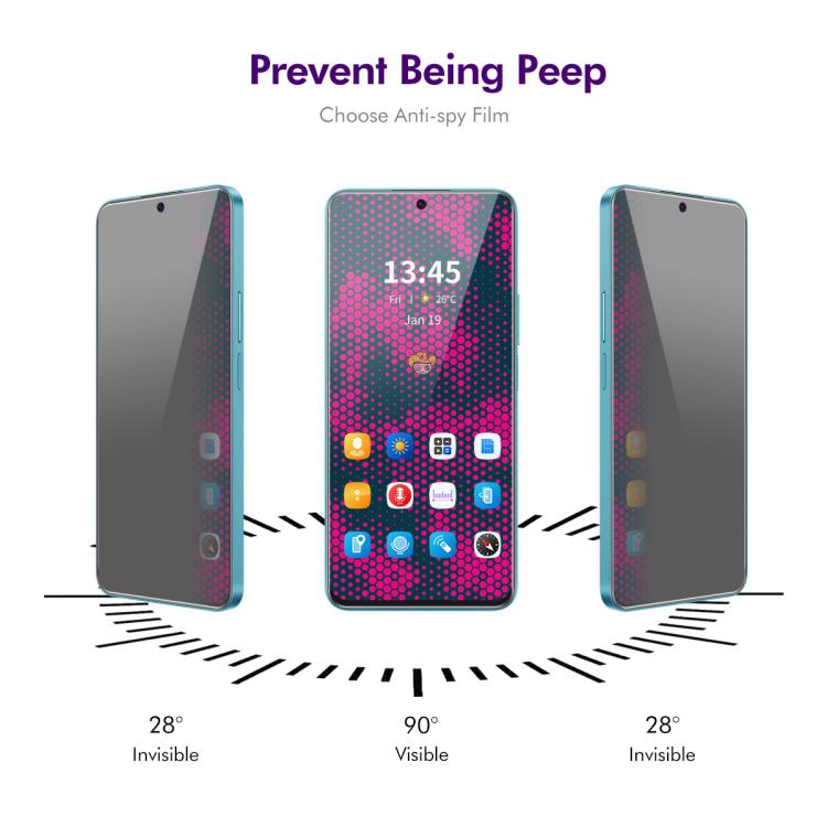 For OPPO Reno13 F 4G / 5G 2pcs ENKAY Hat-Prince 28 Degree Anti-peeping Privacy Tempered Glass Film - OPPO Tempered Glass by ENKAY | Online Shopping UK | buy2fix