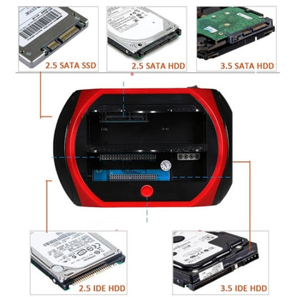 575D USB Hard Disk Holder Laptop Mobile Hard Disk Box 2.5 / 3.5inch SATA IDE HDD Base, Plug:UK Plug - HDD Enclosure by buy2fix | Online Shopping UK | buy2fix