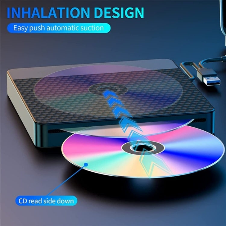X001 USB 3.0+Type-C Disc Player External Optical Drive CD / DVD Burner Reader - Rewritable Drive by buy2fix | Online Shopping UK | buy2fix