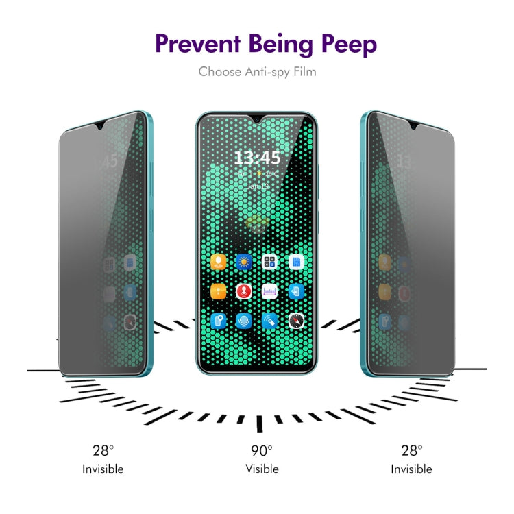 For Tecno POP 7 Pro ENKAY Hat-Prince 28 Degree Anti-peeping Privacy Tempered Glass Film - Tecno Tempered Glass by ENKAY | Online Shopping UK | buy2fix