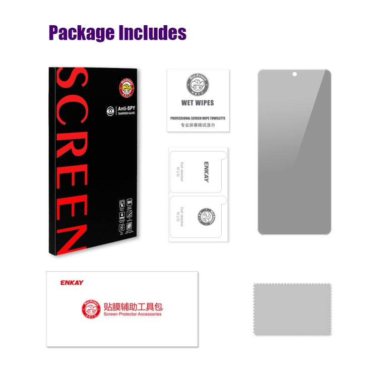For Tecno POP 8 ENKAY Hat-Prince 28 Degree Anti-peeping Privacy Tempered Glass Film - Tecno Tempered Glass by ENKAY | Online Shopping UK | buy2fix