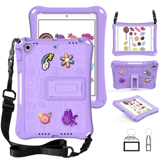 For iPad 10.2 2019 / 2020 / 2021 Hi Baby EVA Full Body Tablet Case with Strap(Light Purple) - iPad 10.2 Cases by buy2fix | Online Shopping UK | buy2fix